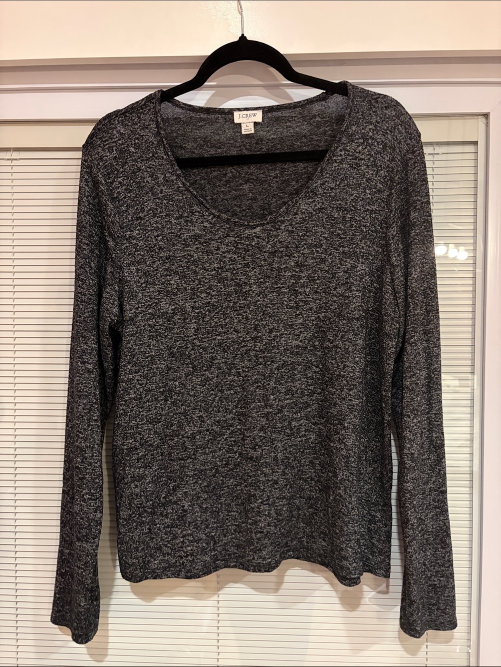 J. Crew Factory Grey Long Sleeve Top Size Large